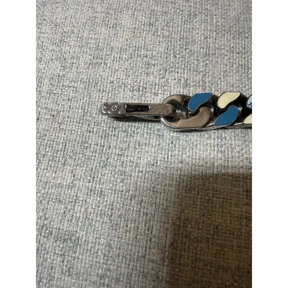 Louis Vuitton Monogram Chain Bracelet Multicolor Gunmetal